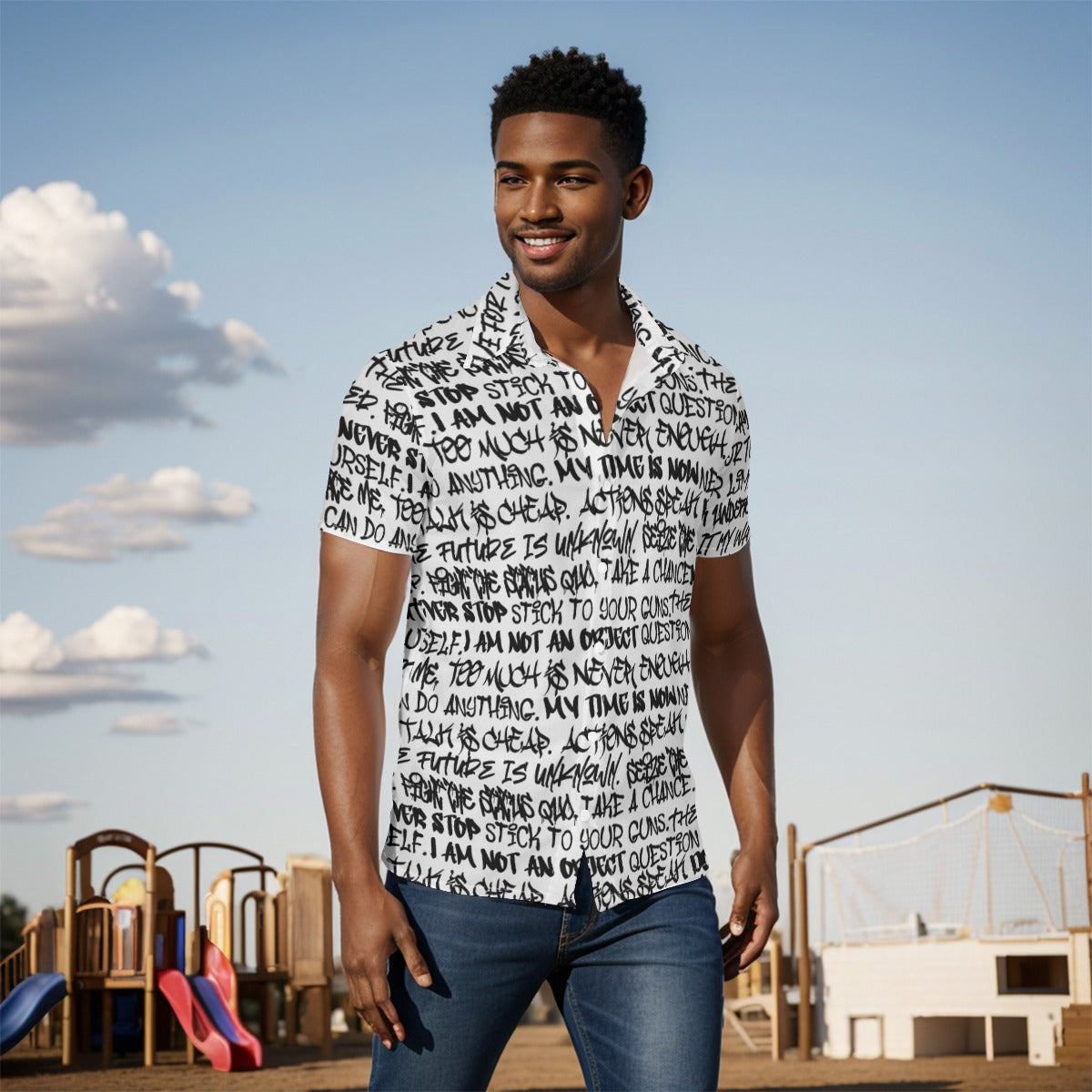 Men's Graffiti Short Sleeve Shirt