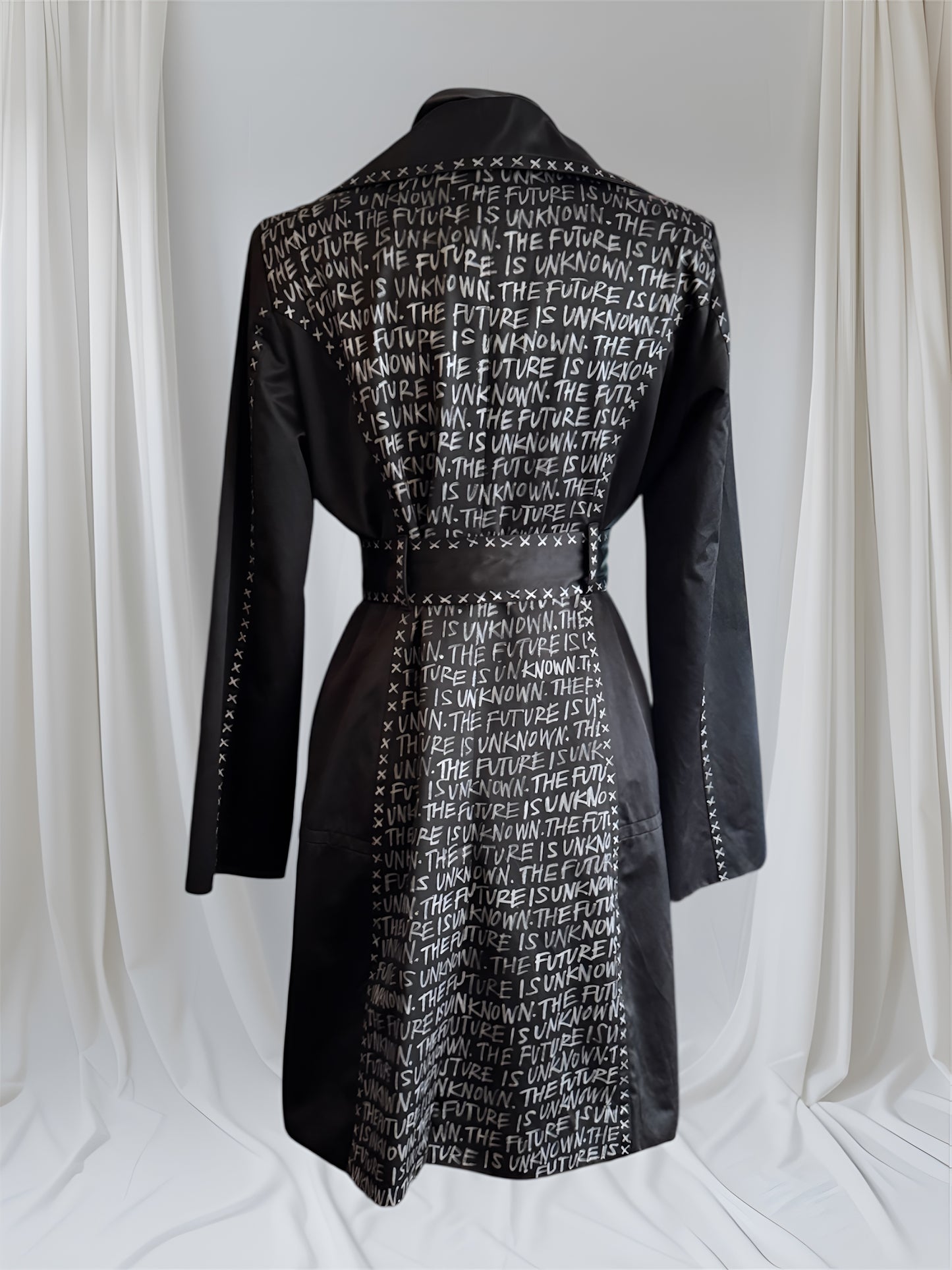 Punk Trench Coat - The Future is Unknown - Large