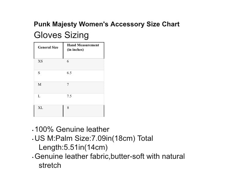 Black Leather Gloves with 2 Silver Spikes