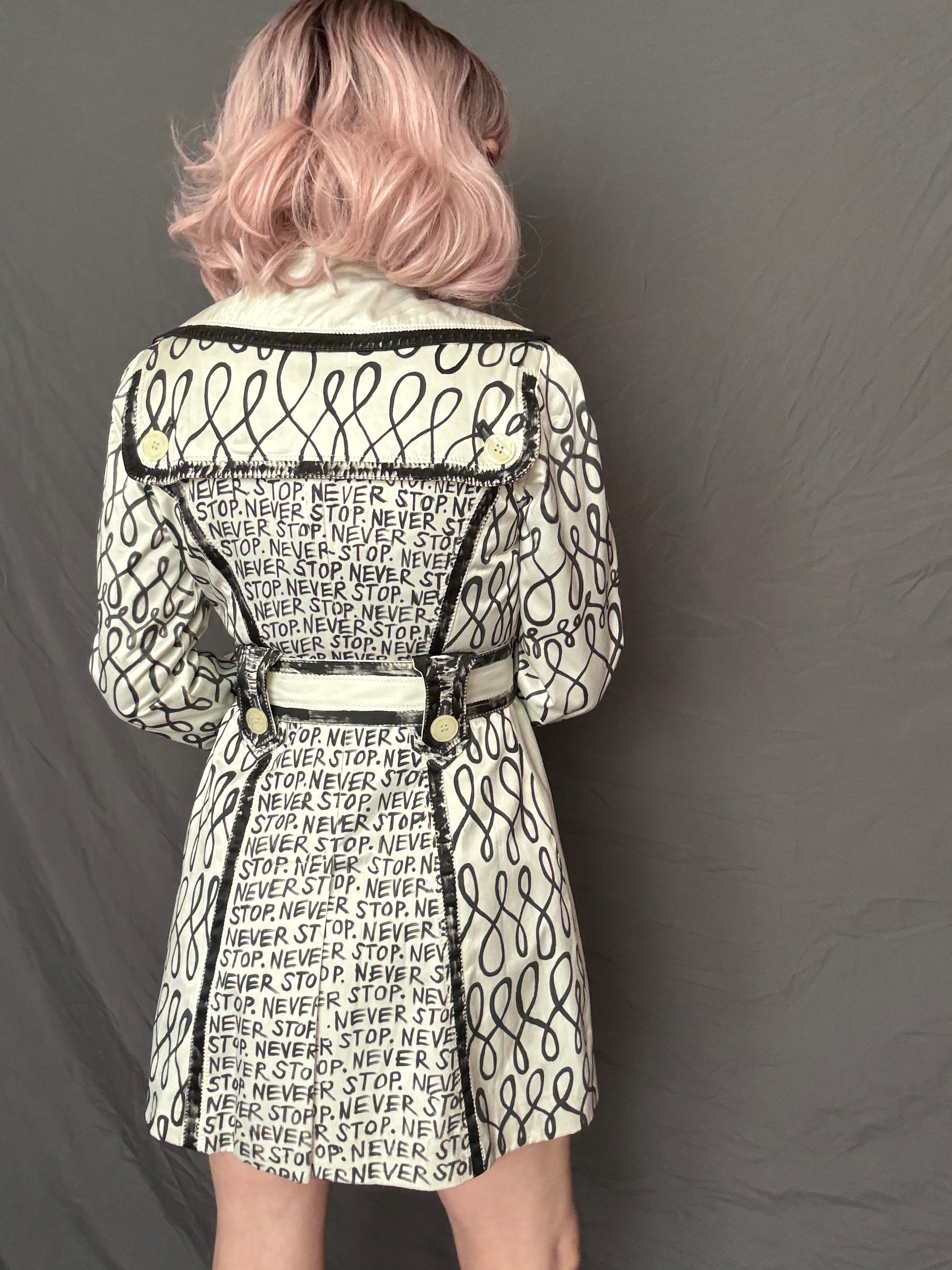 womens ivory custom trench coat