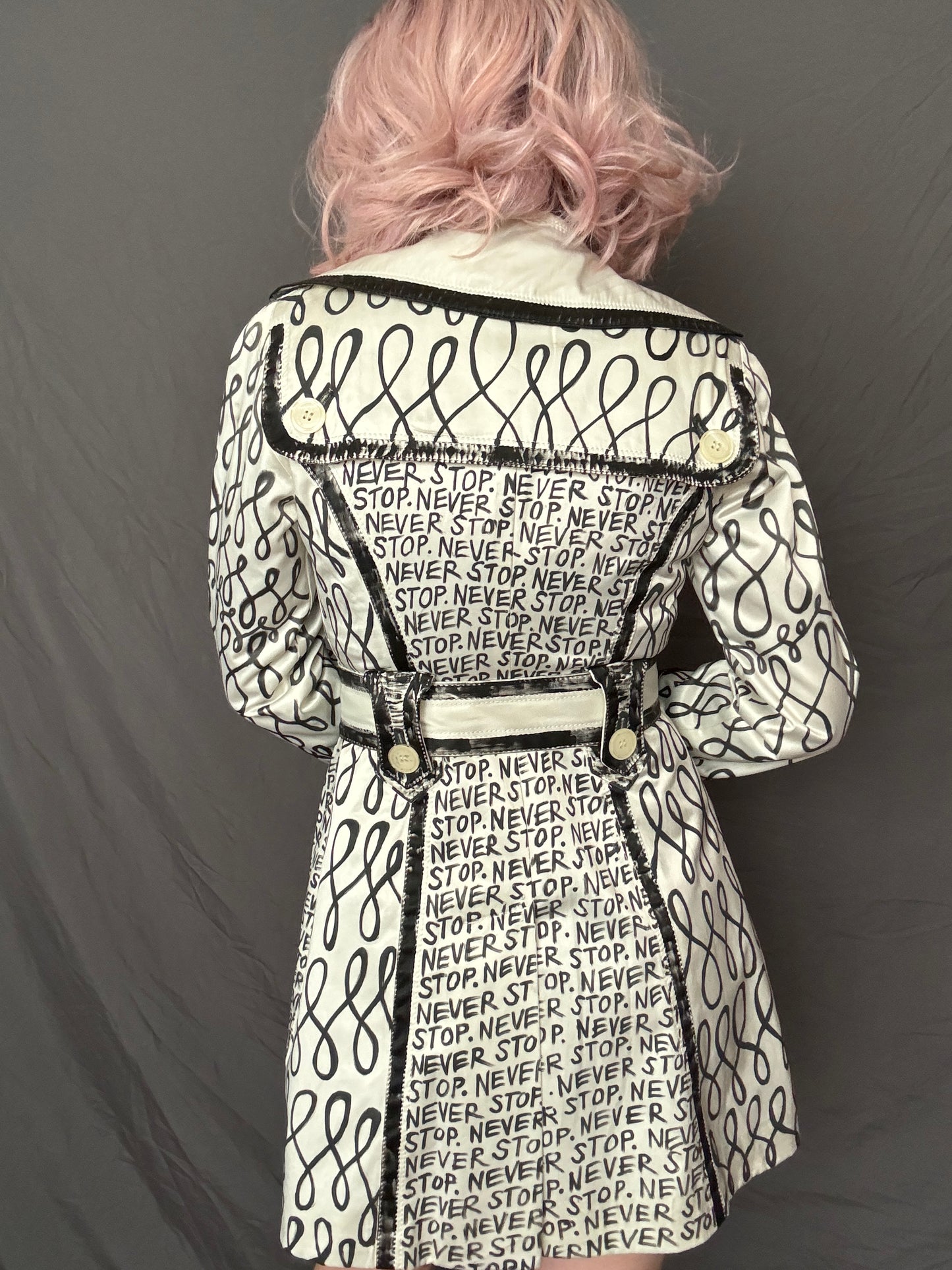 womens ivory custom trench coat