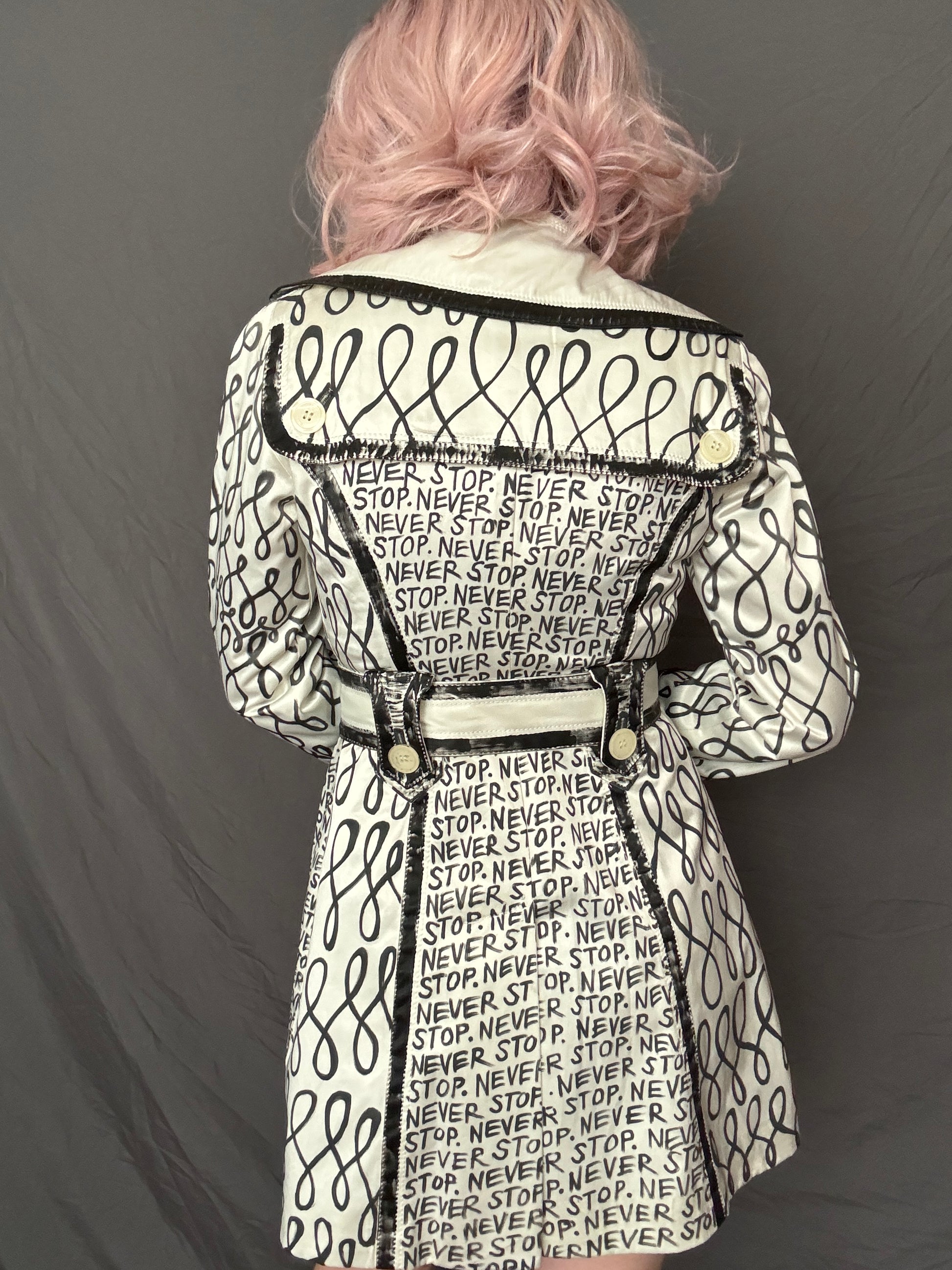womens ivory custom trench coat