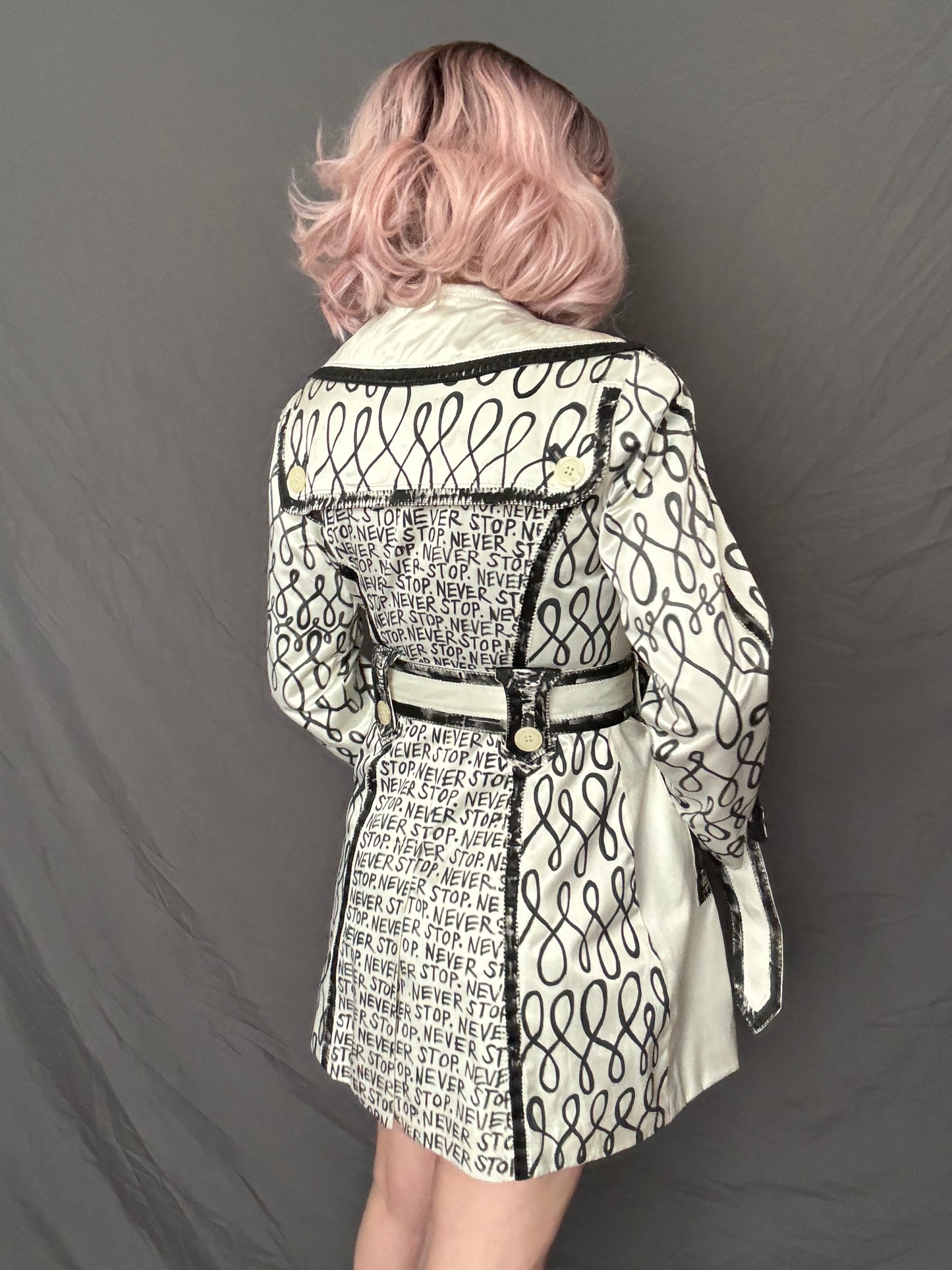 womens ivory custom trench coat