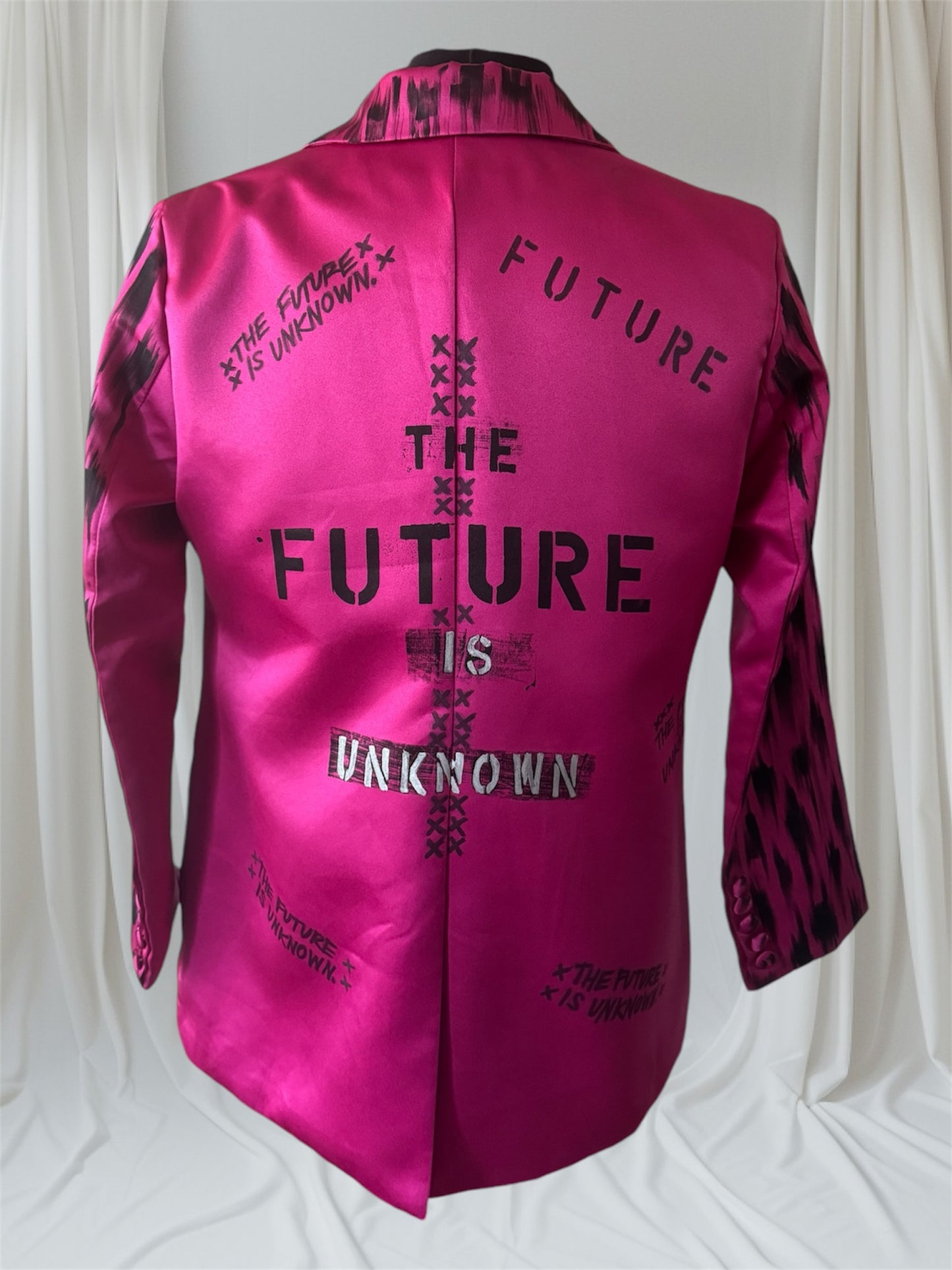 THE FUTURE IS UNKNOWN Unisex Fuchsia Blazer, X-Large/ 42" chest