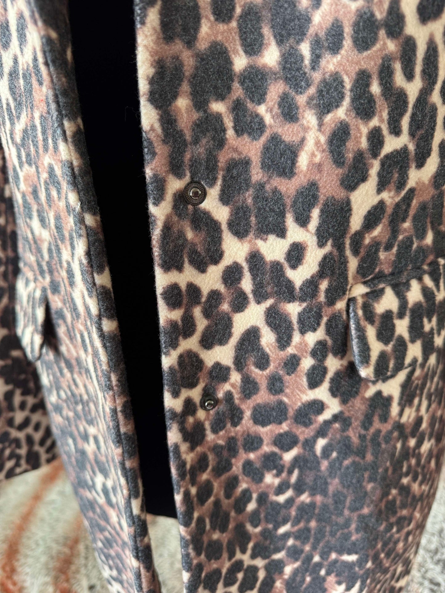 Leopard Print Statement Coat, M