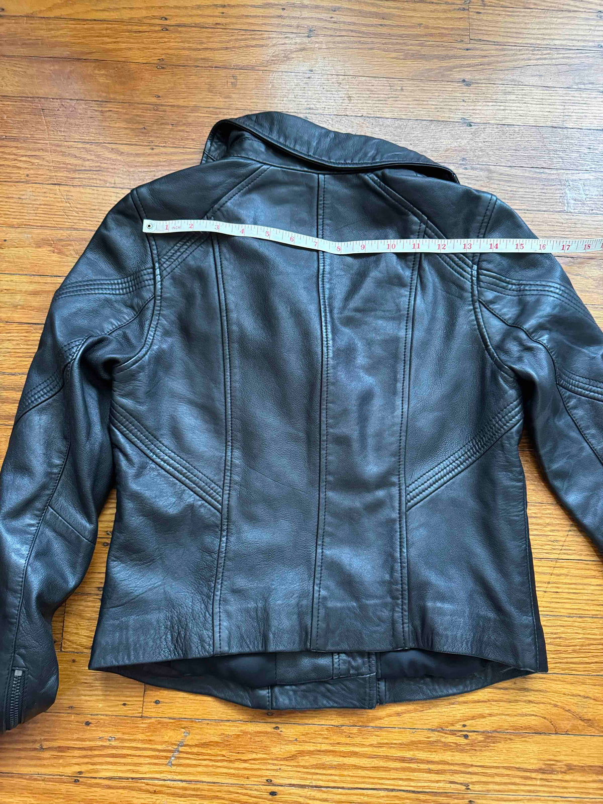 Women's Lambskin Leather Motorcycle Jacket, XS