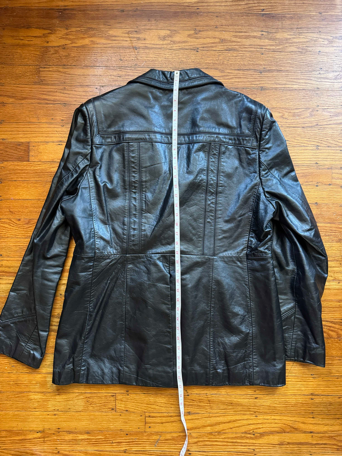 Men's 1970's Leather Blazer Car Coat Jacket, L 42