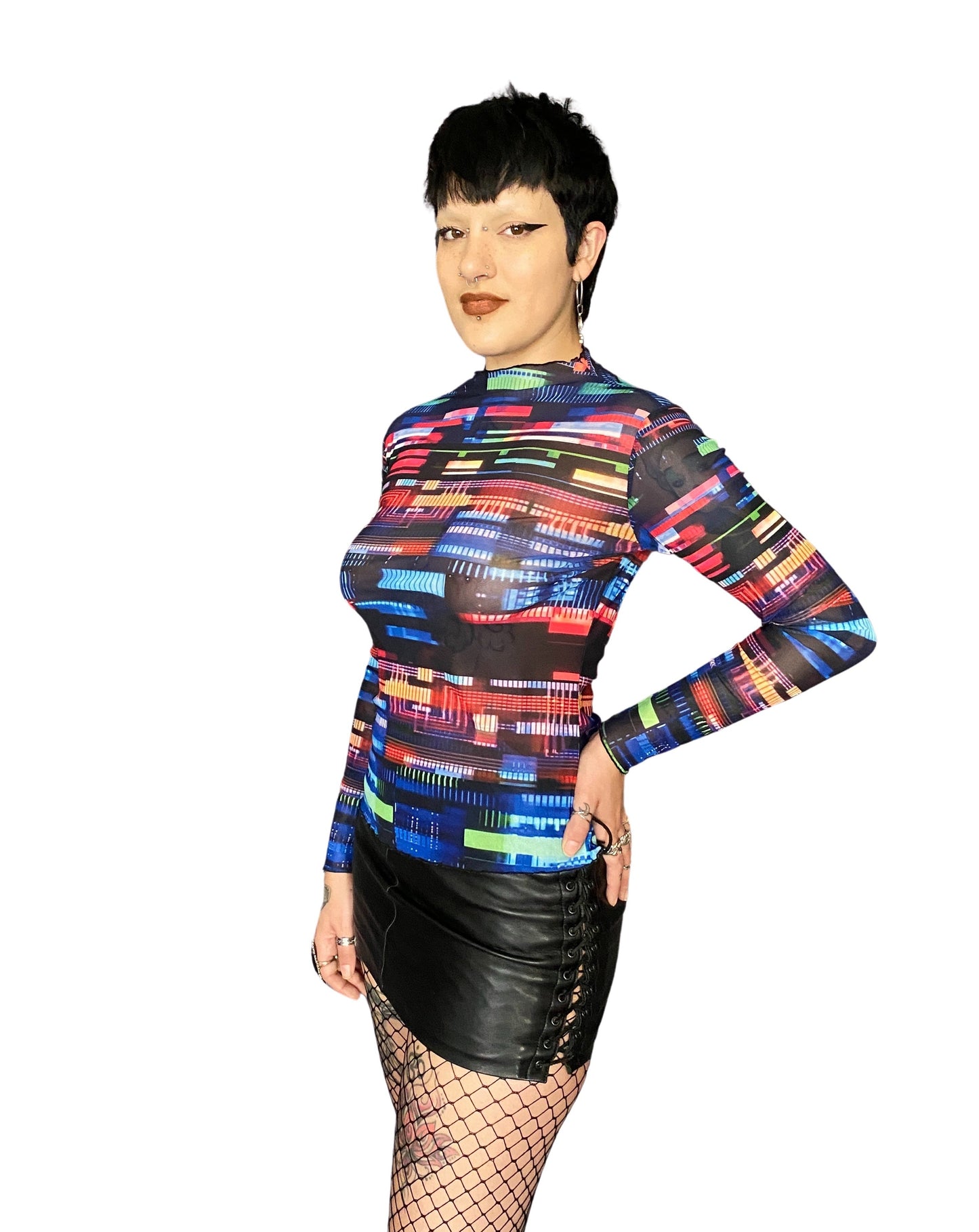 Electro 5K Mesh Top - Punk Majesty Streetwear