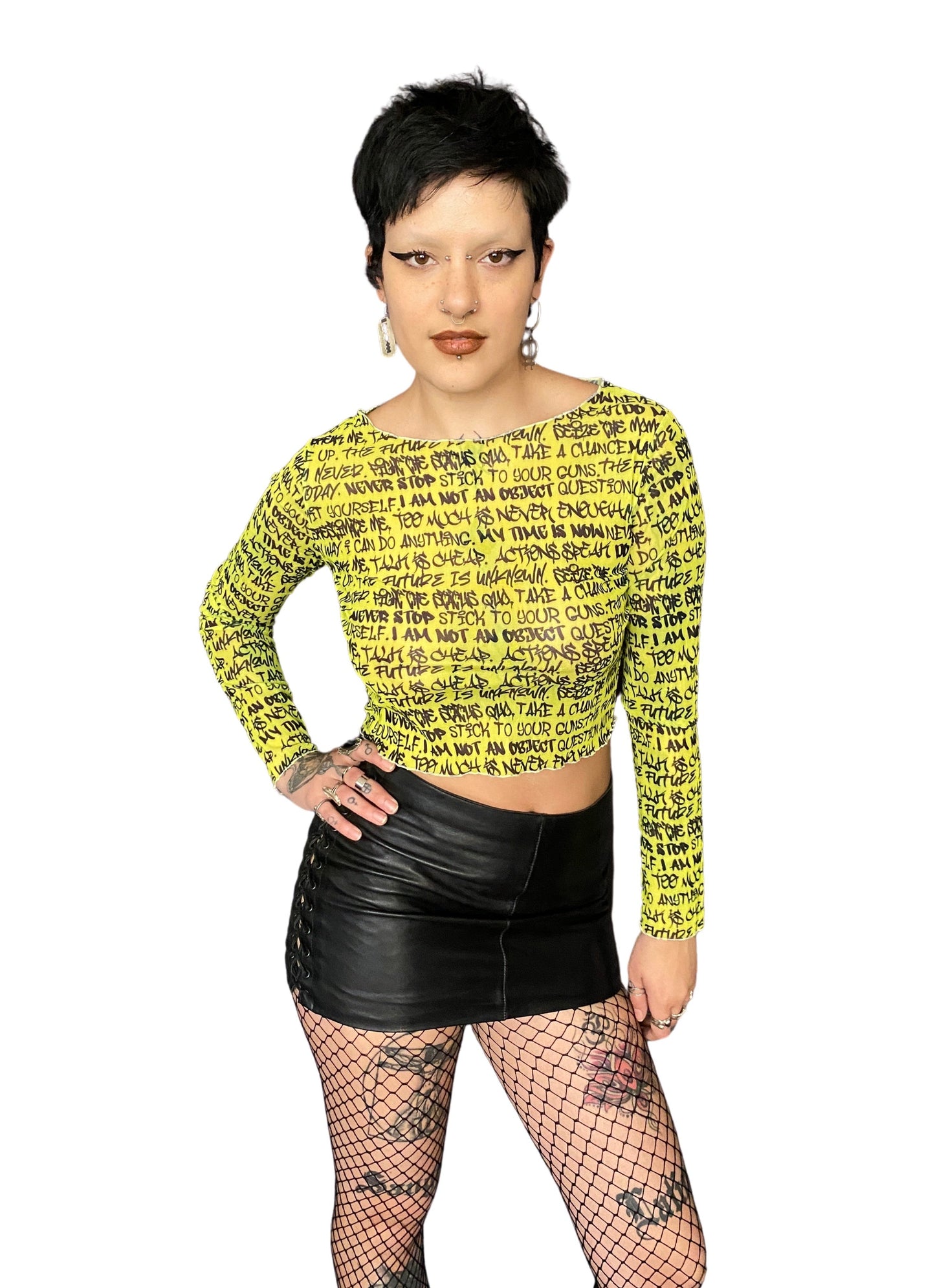 graffiti mesh top