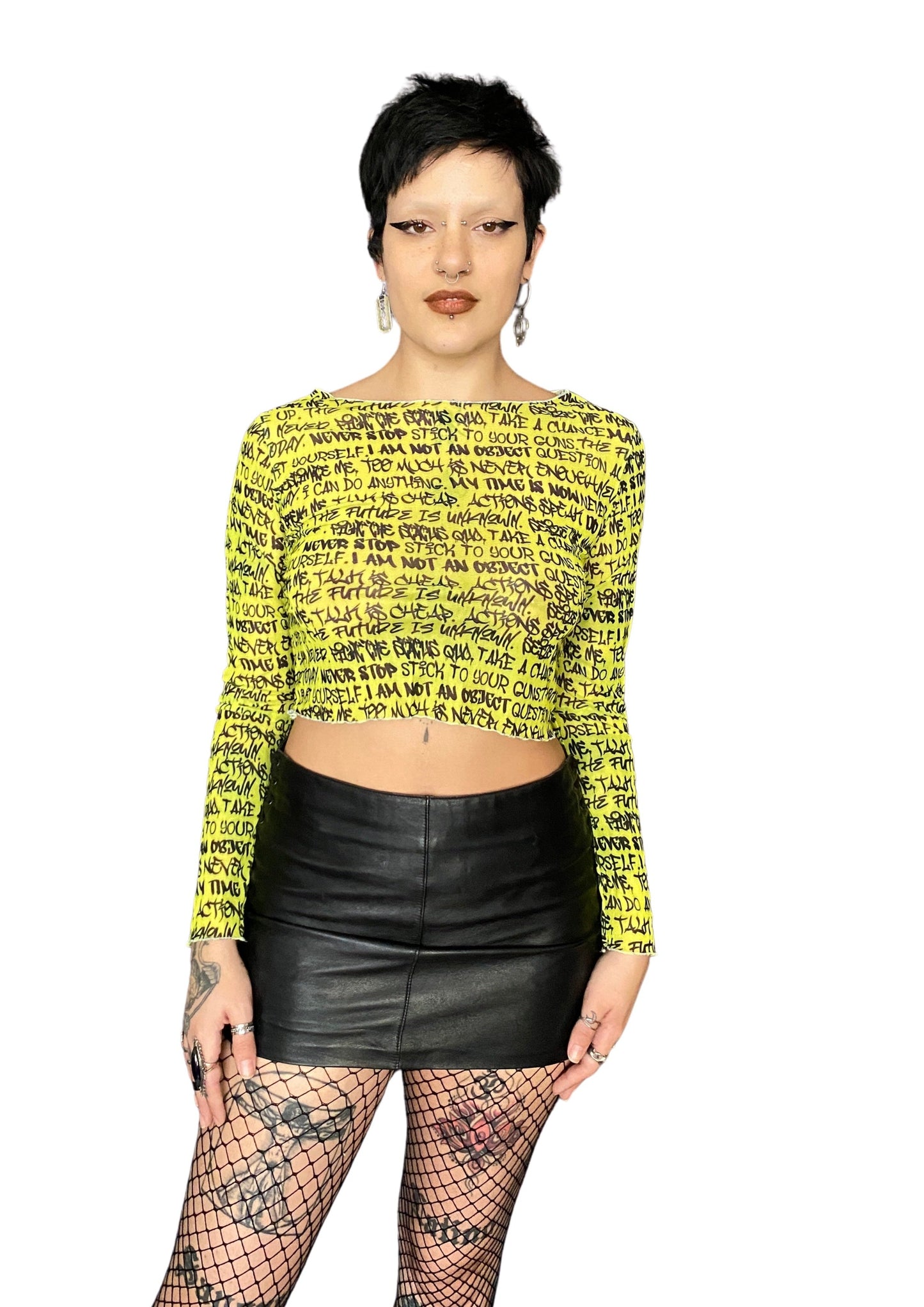 graffiti mesh top