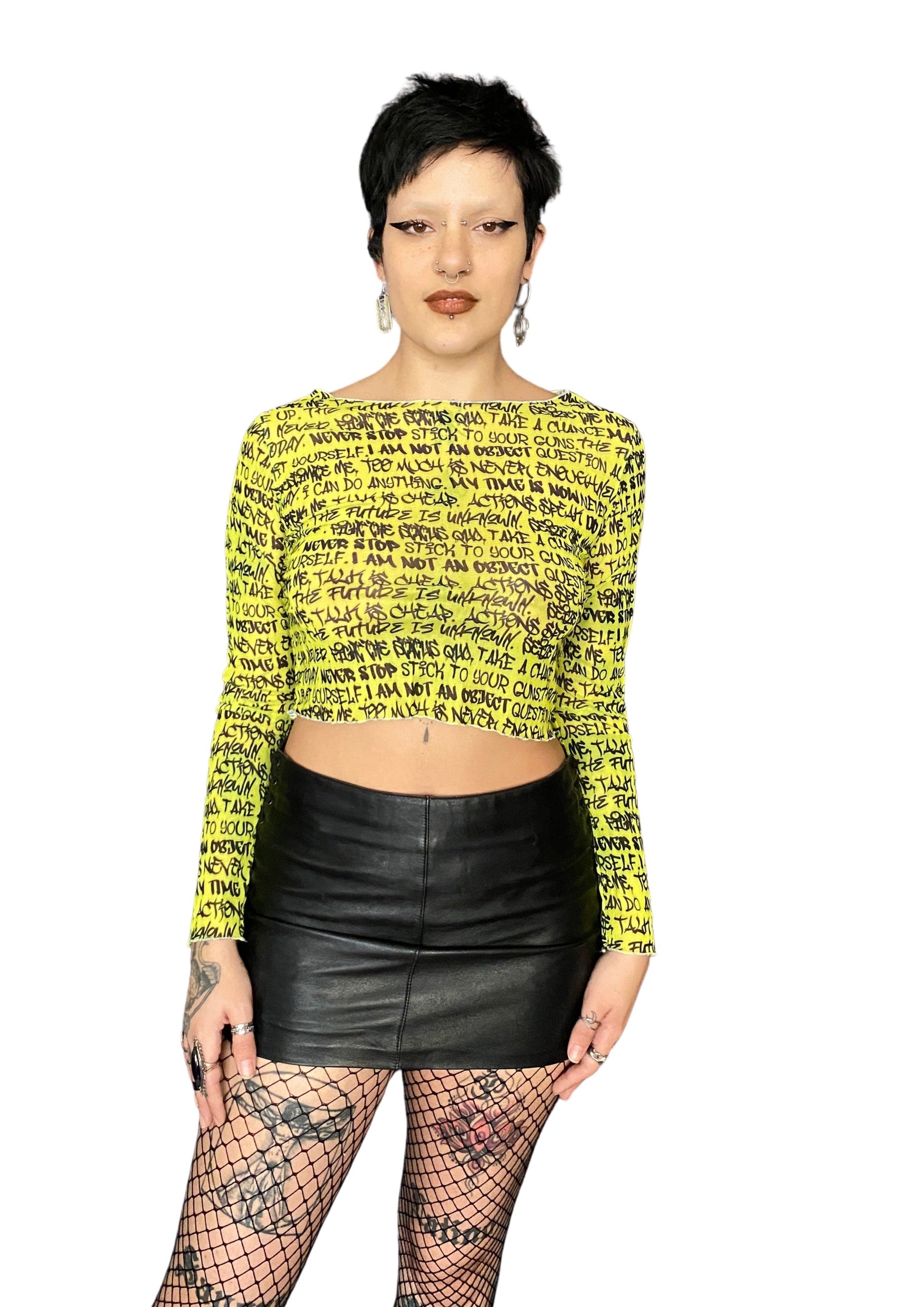 graffiti mesh top