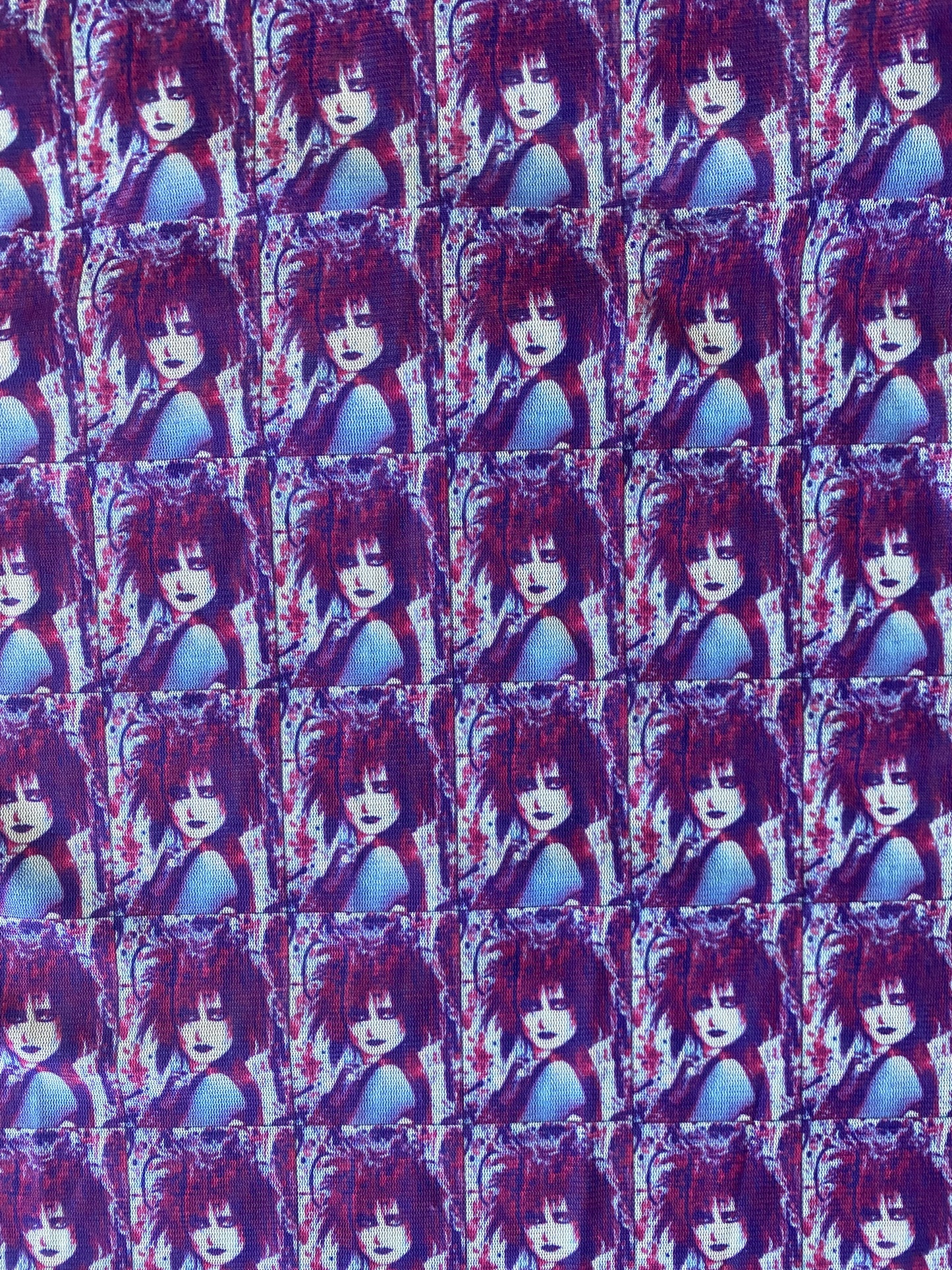 Siouxsie Lavender Print Mesh Crop Top - Punk Majesty Streetwear