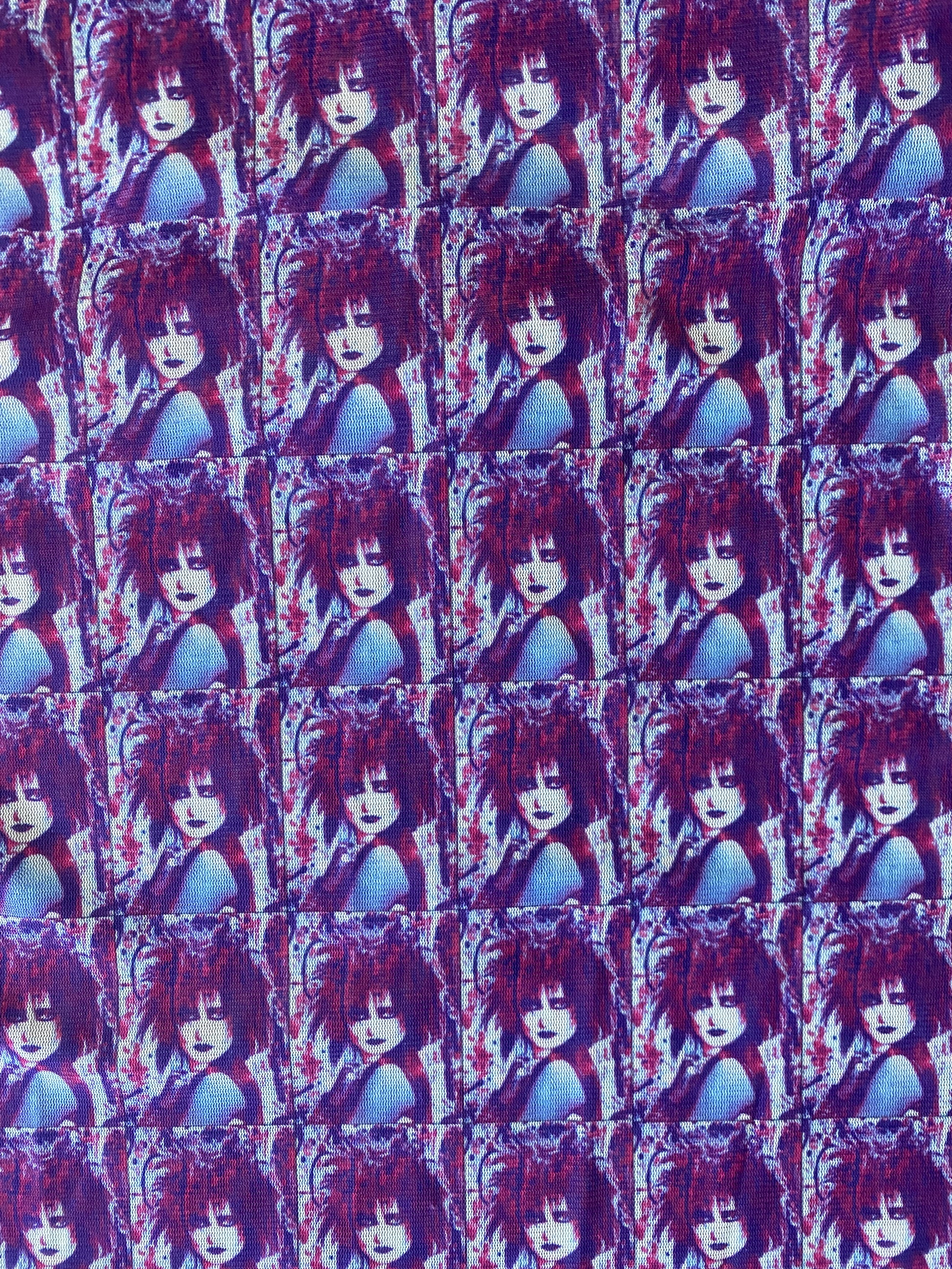 Siouxsie Lavender Print Mesh Crop Top - Punk Majesty Streetwear