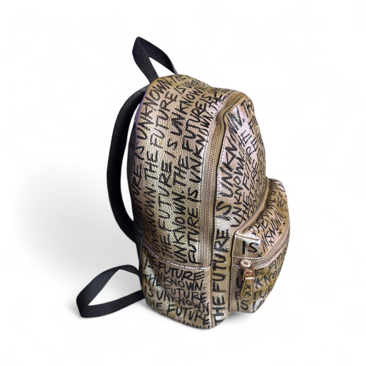 THE FUTURE IS UNKNOWN Leather Backpack