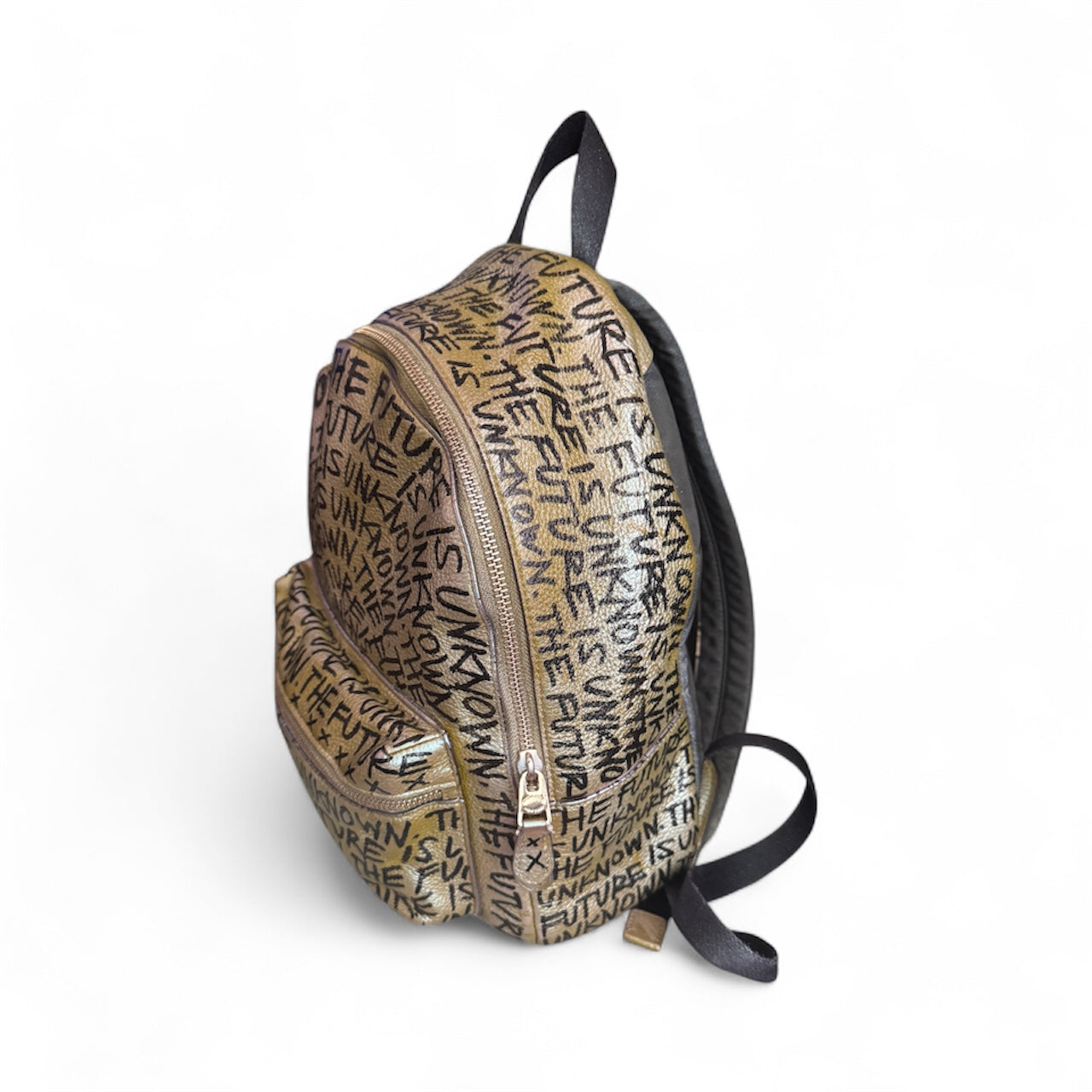 THE FUTURE IS UNKNOWN Leather Backpack