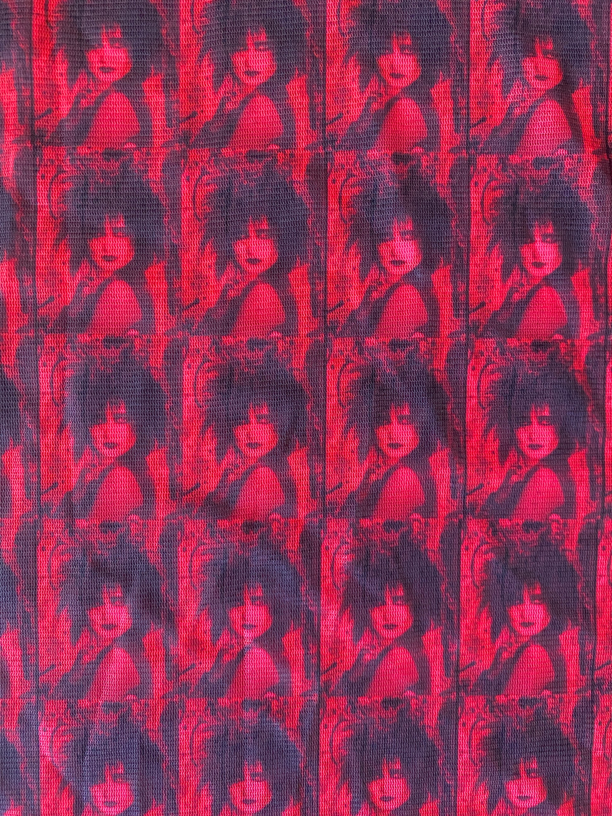 Siouxsie Red Print Mesh Crop Top - Punk Majesty Streetwear