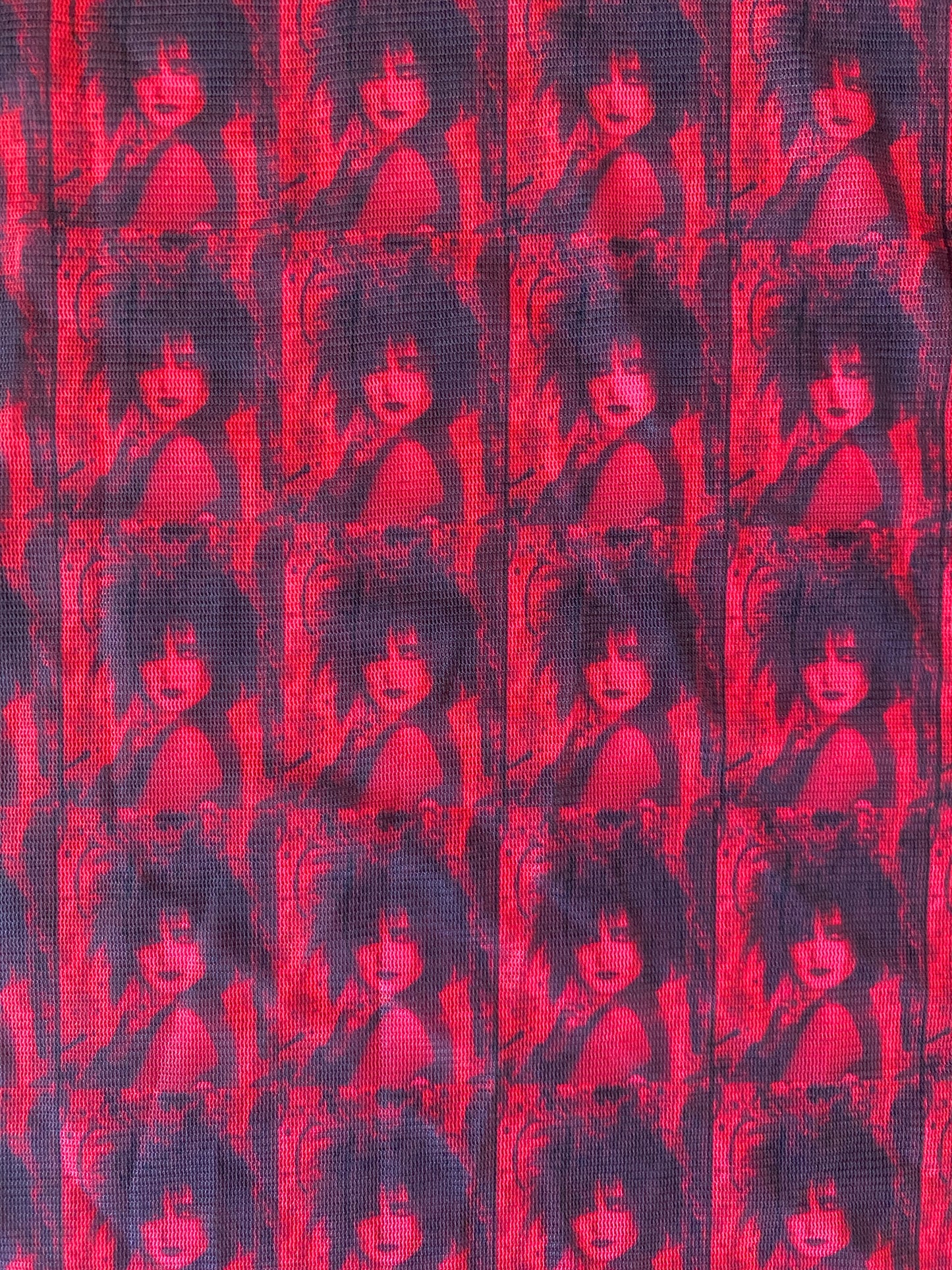 Siouxsie Red Print Mesh Top - Punk Majesty Streetwear