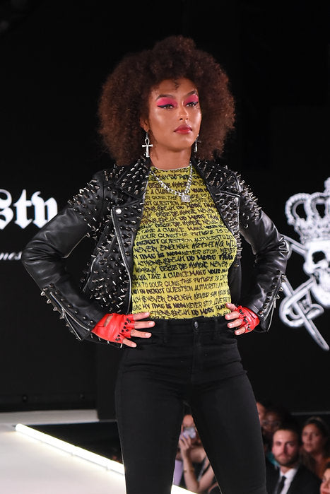 black studded leather jacket