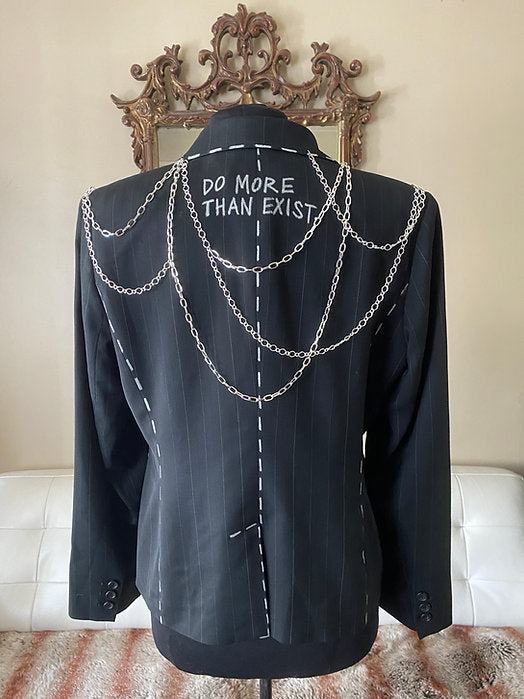 DO MORE THAN EXIST, Size 12 Womens Suit Jacket with Chains - Punk Majesty Streetwear