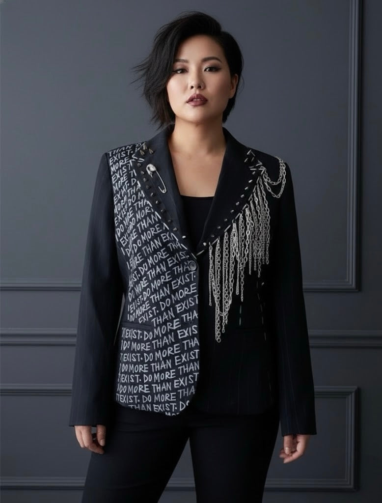 ralph lauren black evening dress Barbara Tailored Blazer in Black | Three-Piece Power Suit