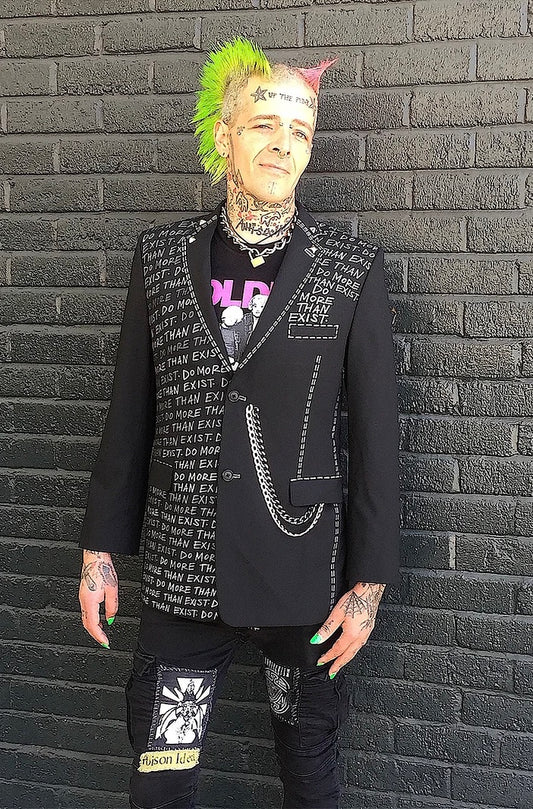 DO MORE THAN EXIST Size 38 Mens Suit Jacket - Punk Majesty Streetwear