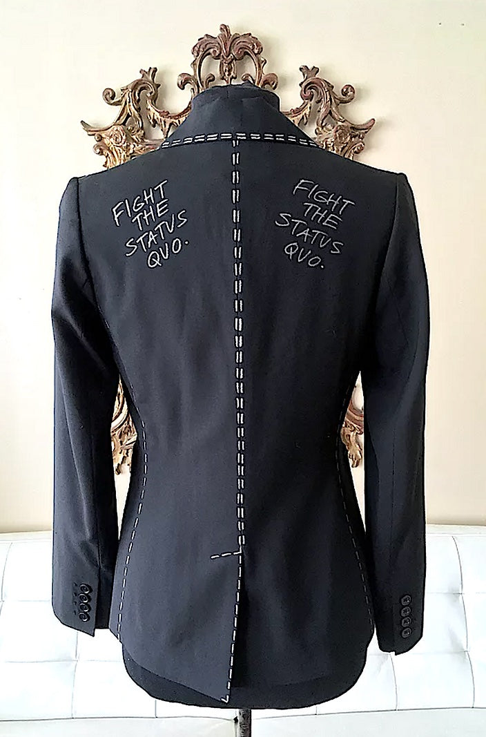 FIGHT THE STATUS QUO Size 4 Womens Suit Jacket - Punk Majesty Streetwear