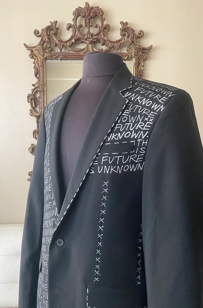 THE FUTURE IS UNKNOWN, Size 40L Mens Suit Jacket - Punk Majesty Streetwear