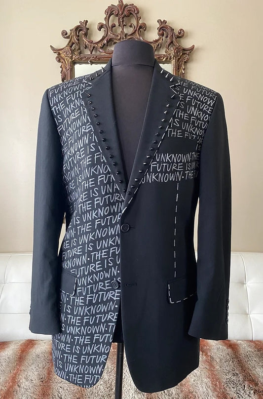 THE FUTURE IS UNKNOWN, Size 40 Mens Suit Jacket - Punk Majesty Streetwear