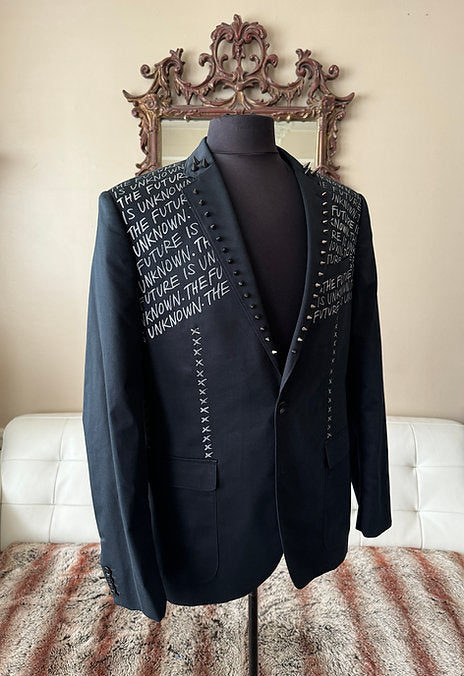 punk suit jacket with spiked lapel