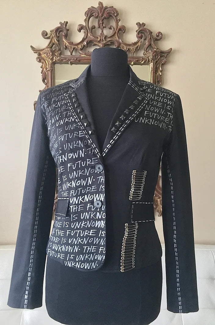 THE FUTURE IS UNKNOWN, Size 4 Womens Suit Jacket - Punk Majesty Streetwear
