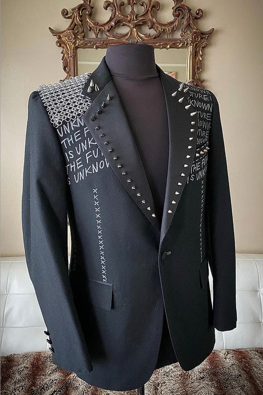 THE FUTURE IS UNKNOWN TUXEDO, Size 38 Mens Suit Jacket - Punk Majesty Streetwear