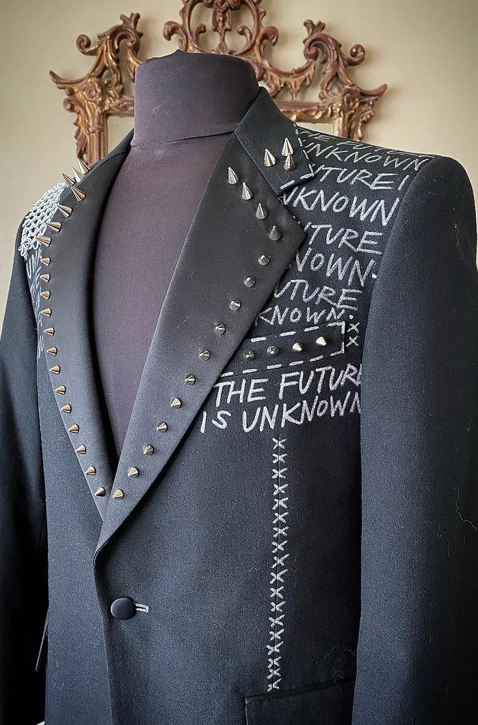 THE FUTURE IS UNKNOWN TUXEDO, Size 38 Mens Suit Jacket - Punk Majesty Streetwear