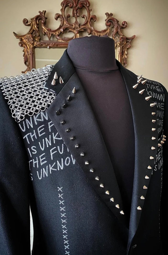 THE FUTURE IS UNKNOWN TUXEDO, Size 38 Mens Suit Jacket - Punk Majesty Streetwear