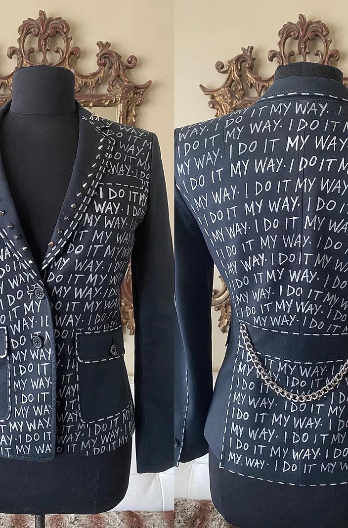 I DO IT MY WAY, Size S/ 4 Womens Suit Jacket - Punk Majesty Streetwear