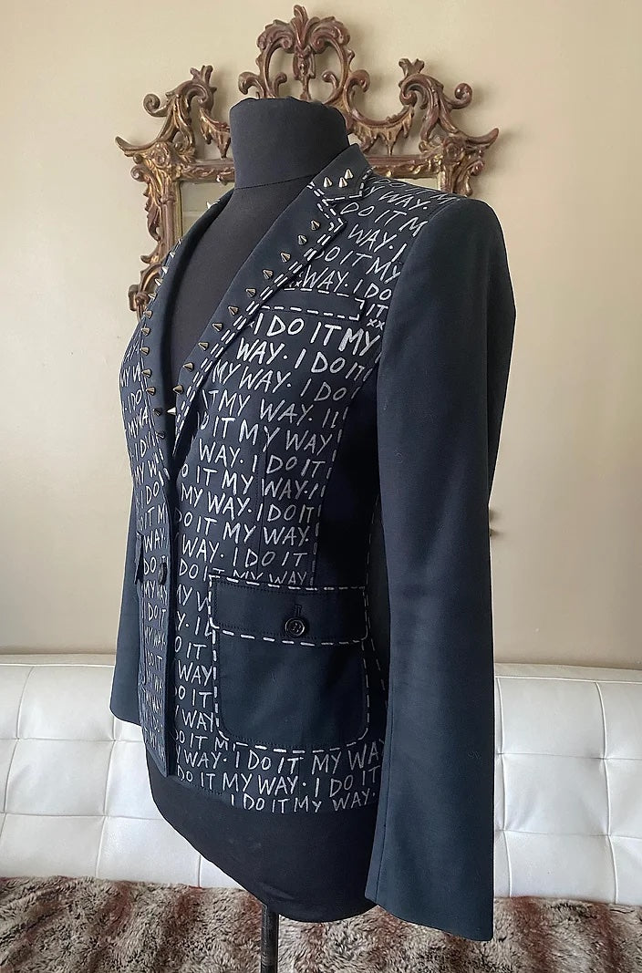 I DO IT MY WAY, Size S/ 4 Womens Suit Jacket - Punk Majesty Streetwear