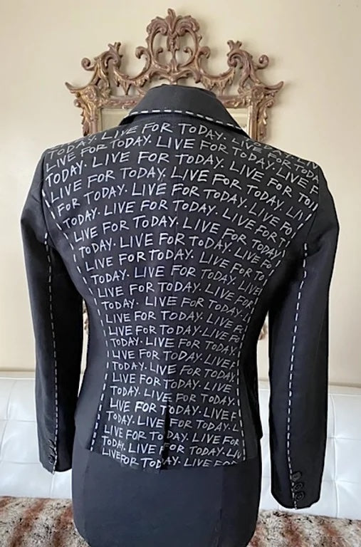 LIVE FOR TODAY, Size 4-6 Womens Suit Jacket - Punk Majesty Streetwear