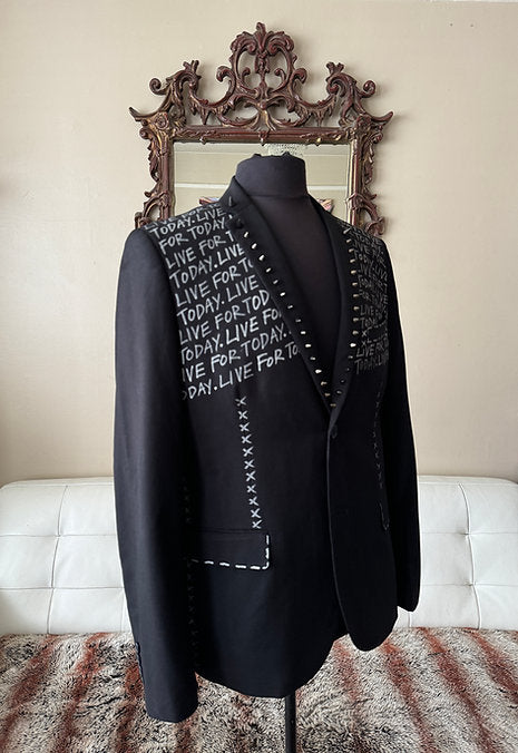 punk suit jacket with spikes