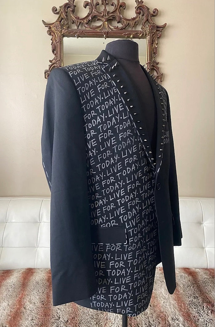 LIVE FOR TODAY, Size 40 Mens Suit Jacket - Punk Majesty Streetwear