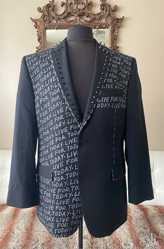 LIVE FOR TODAY, Size 40 Mens Suit Jacket - Punk Majesty Streetwear