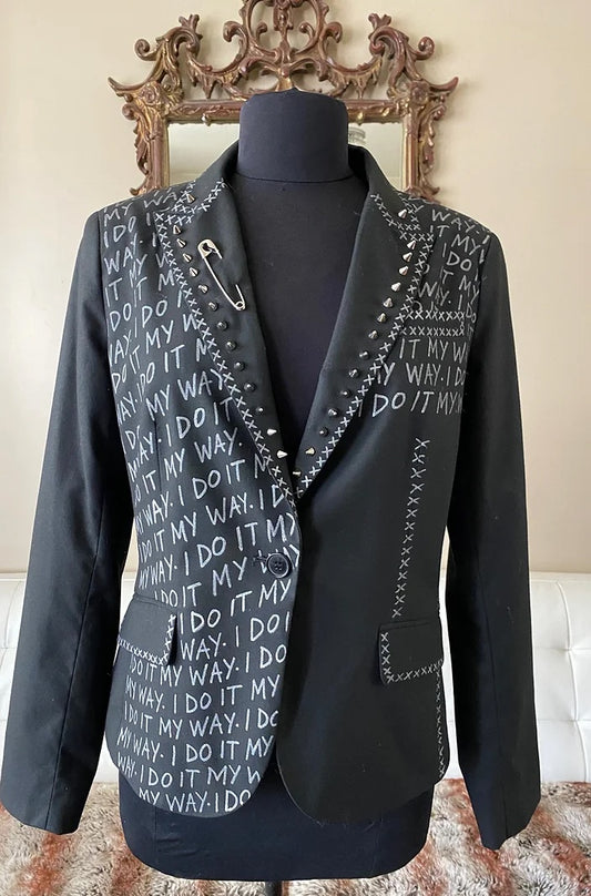 I DO IT MY WAY, Size 8 Womens Suit Jacket - Punk Majesty Streetwear
