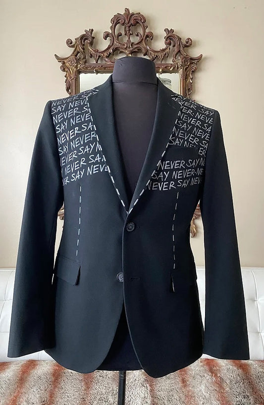 NEVER SAY NEVER Size 38S Mens Suit Jacket - Punk Majesty Streetwear