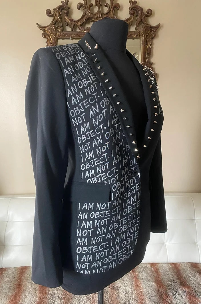 I AM NOT AN OBJECT, Size Small 2-4 Womens Suit Jacket - Punk Majesty Streetwear