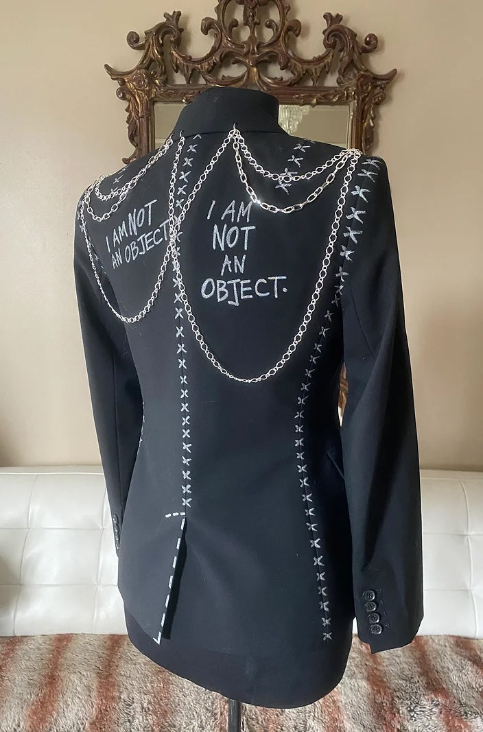 I AM NOT AN OBJECT, Size Small 2-4 Womens Suit Jacket - Punk Majesty Streetwear