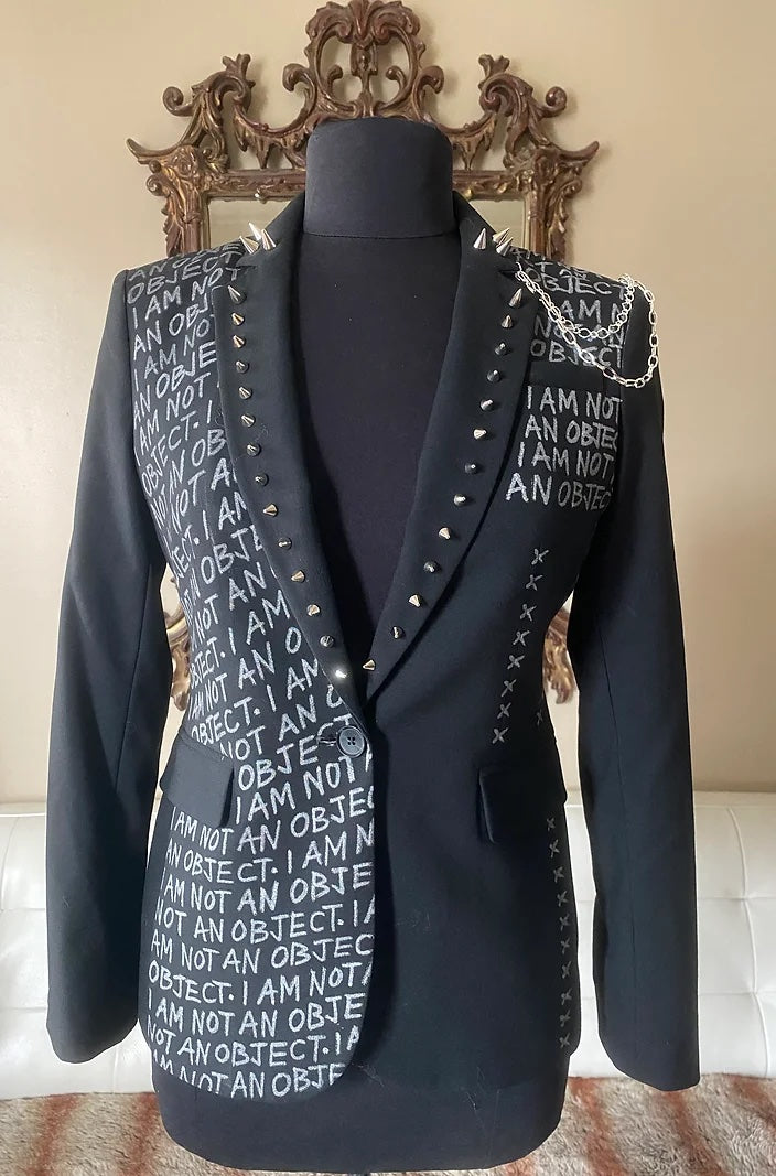 I AM NOT AN OBJECT, Size Small 2-4 Womens Suit Jacket - Punk Majesty Streetwear
