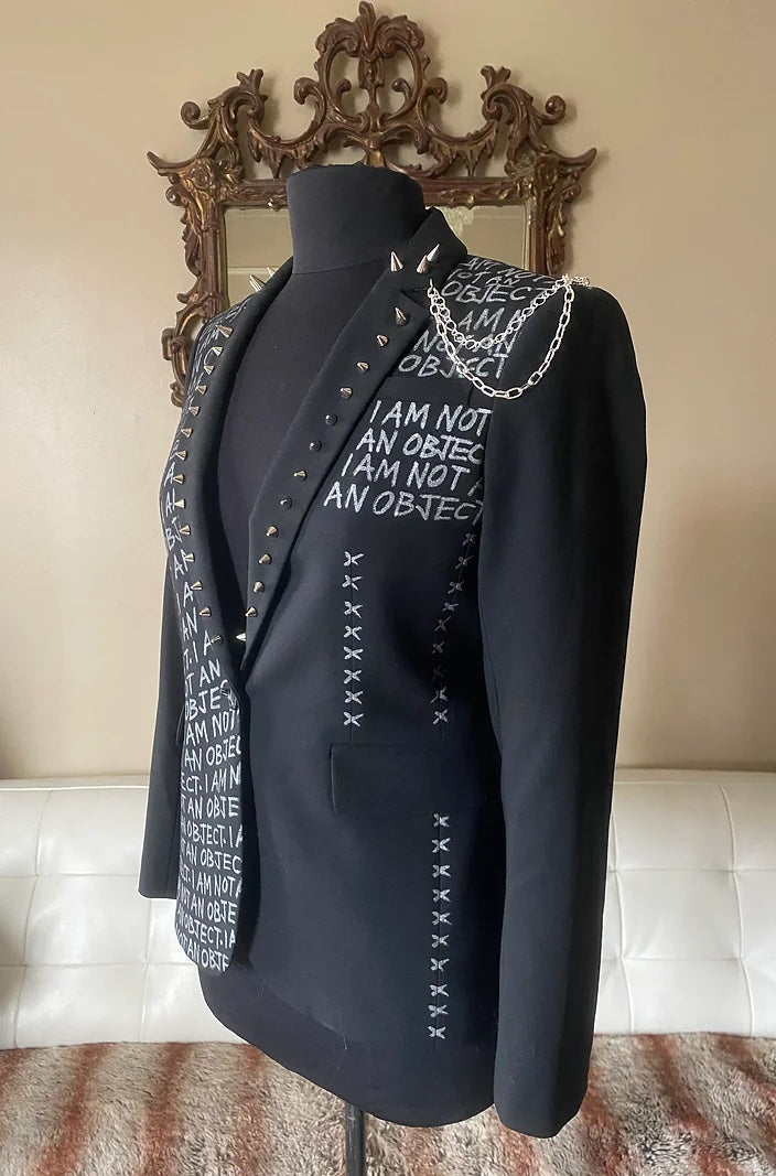 I AM NOT AN OBJECT, Size Small 2-4 Womens Suit Jacket - Punk Majesty Streetwear