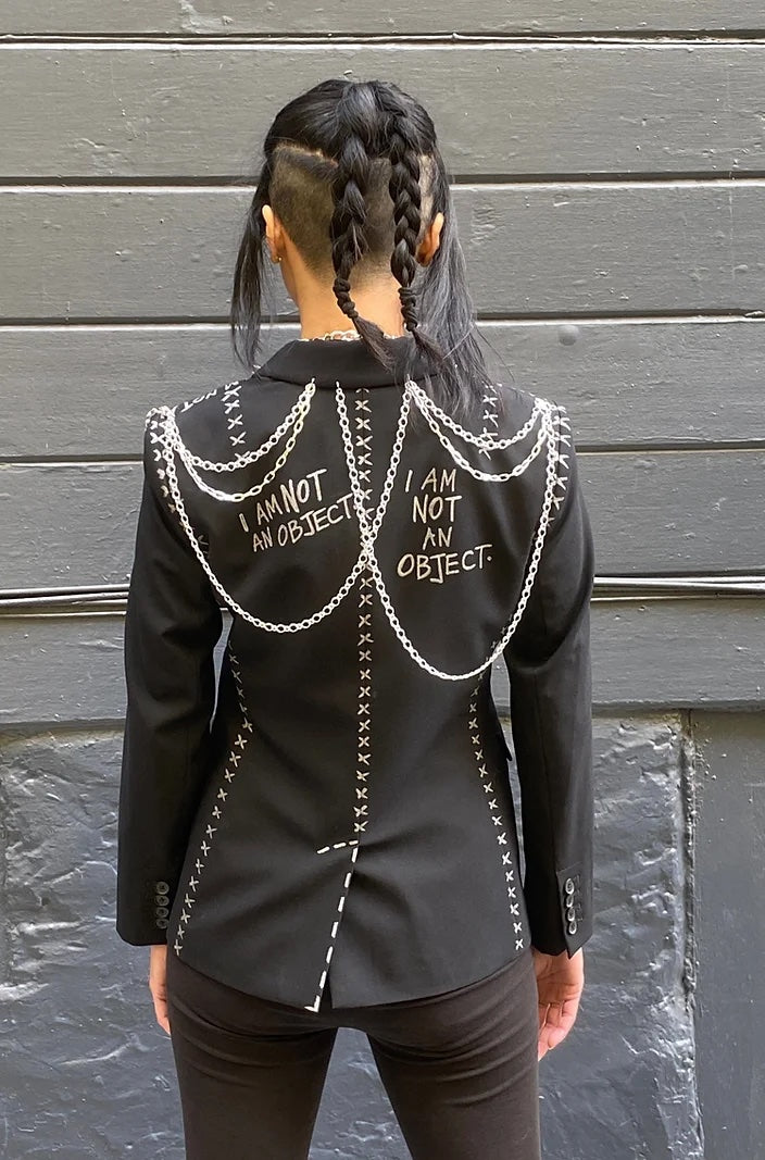 I AM NOT AN OBJECT, Size Small 2-4 Womens Suit Jacket - Punk Majesty Streetwear