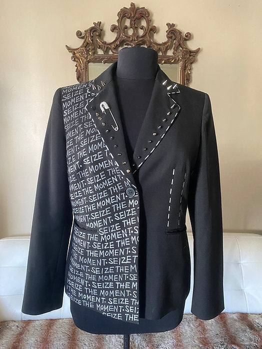 SEIZE THE MOMENT, Size 8 Womens Suit Jacket - Punk Majesty Streetwear