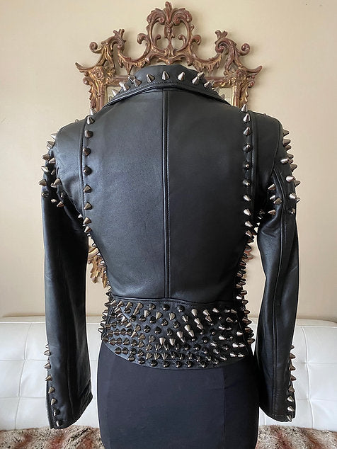 Women's Beltless Lightweight Sheep Leather Biker, S-3XL
