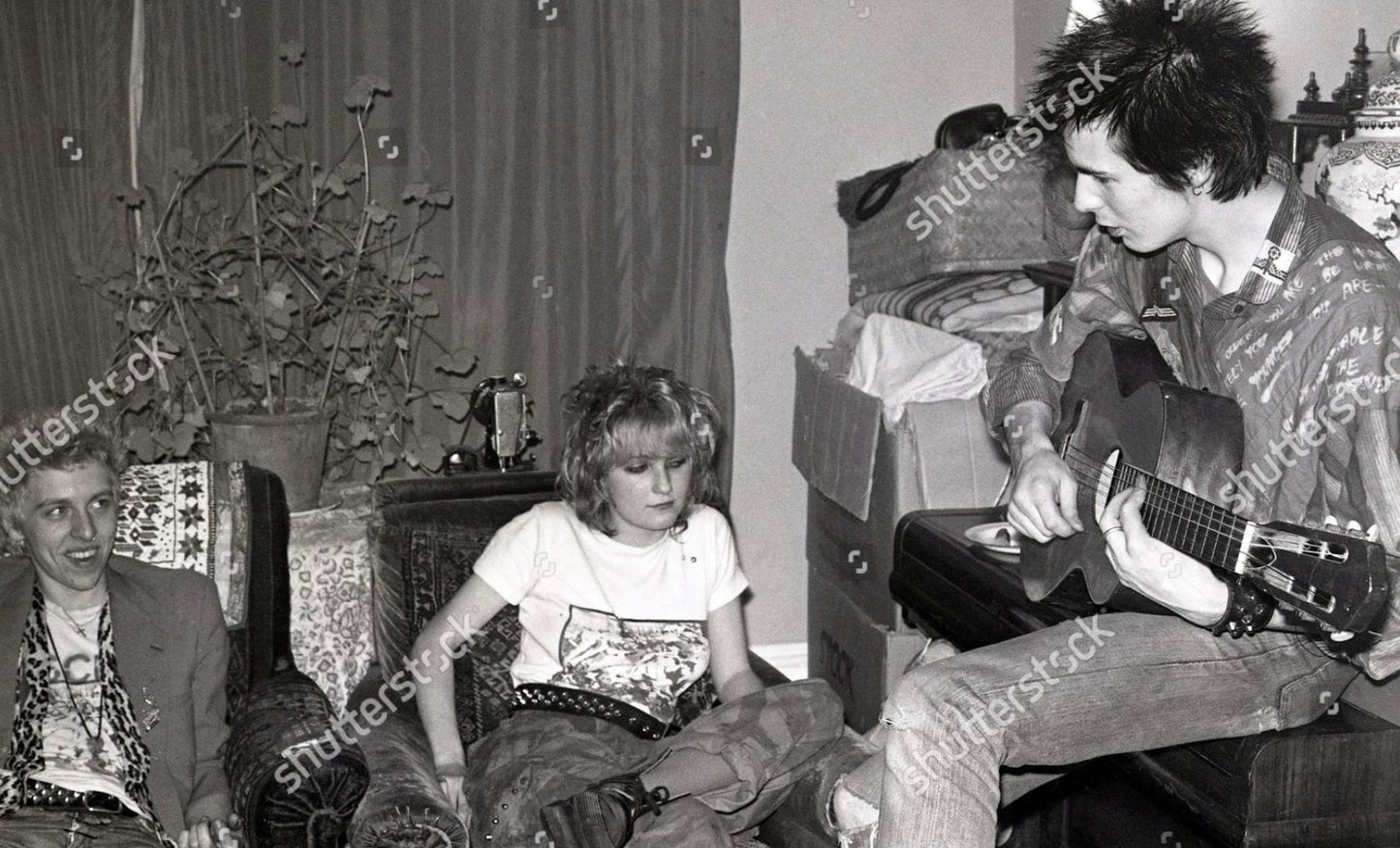 Steve Severin, Viv Albertine, Sid Vicious, Christmas 1976