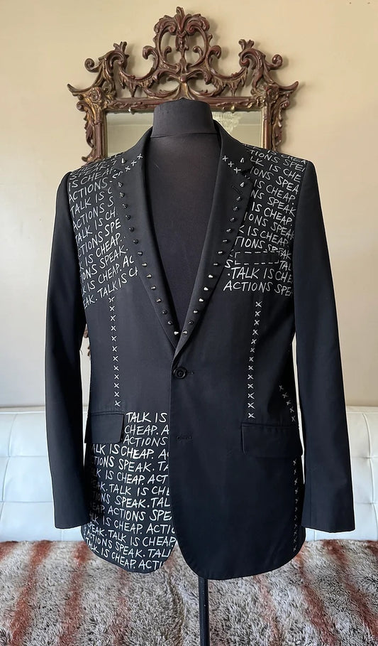 punk suit jacket with spikes